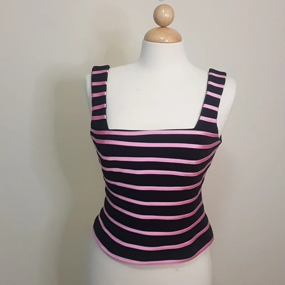 Cache Vintage lined zip back bustier  tank top - Picture 1 of 7